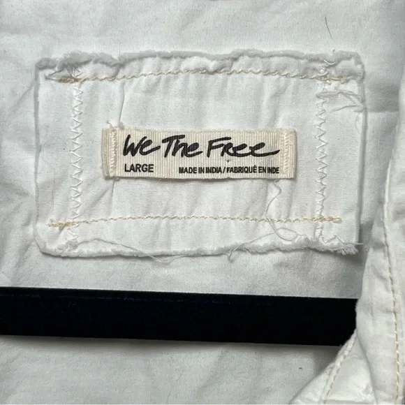 We The Free Crisp White Collared Button Down Shirt Size Large - Picture 8 of 16